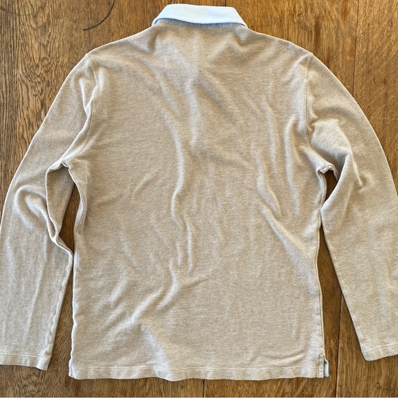 Brunello Cucinelli Beige Long Sleeve Polo Shirt - Picture 13 of 14